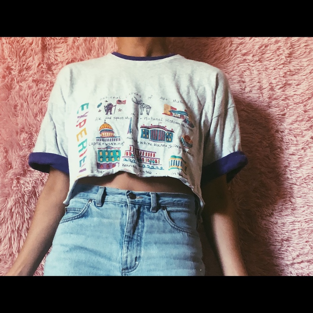 Vintage cut up DC tourist top